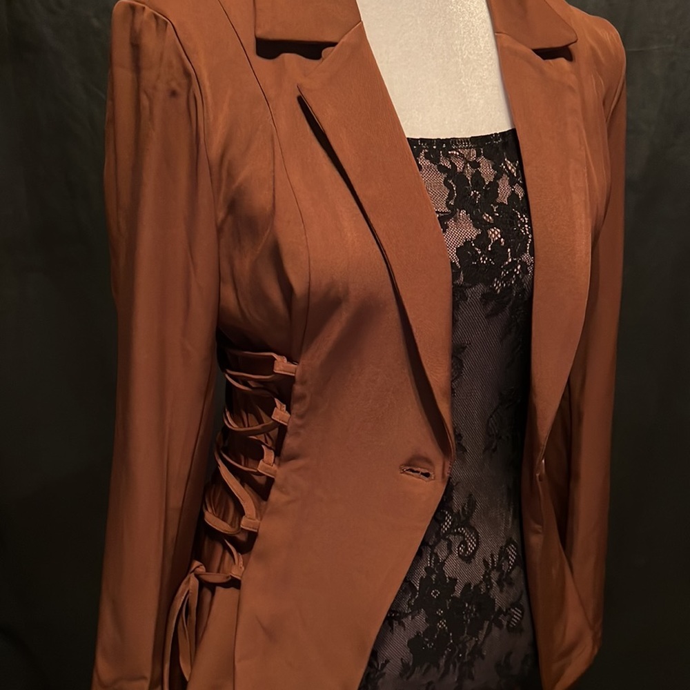 New*Shein Side Lace-Up Blazer